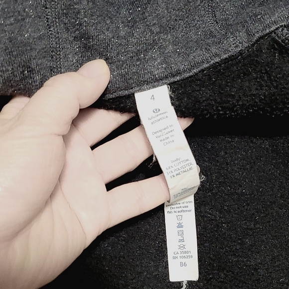 Lululemon Scuba Hoodie Dark gray with silver sparkle Size 4 - Picture 6 of 10